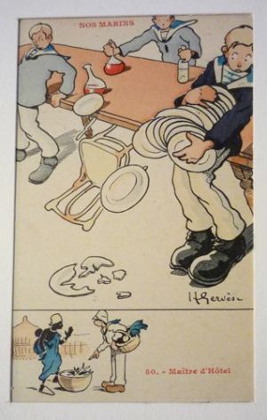 Carte postale "Nos marins" n°50 : Maître d'hôtel