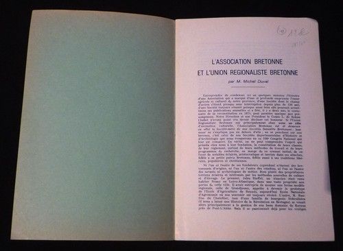 L'Association bretonne et l'Union régionaliste bretonne