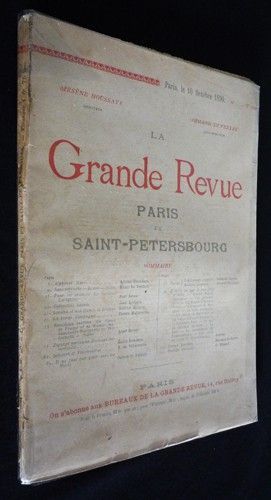 La Grande revue. Paris et Saint-Pétersbourg (N°1 - IVe année, 10 octobre 1890)