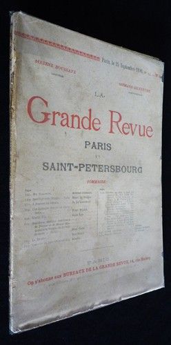 La Grande revue. Paris et Saint-Pétersbourg (N°24 - IIIe année, 25 septembre 1890)