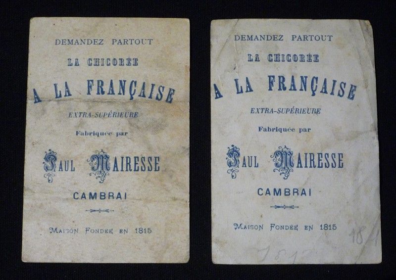 2 chromos publicitaires 