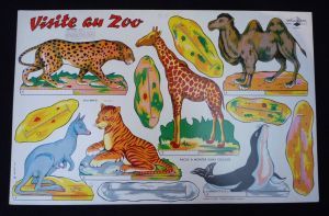 Planche animaux "Visite au zoo"