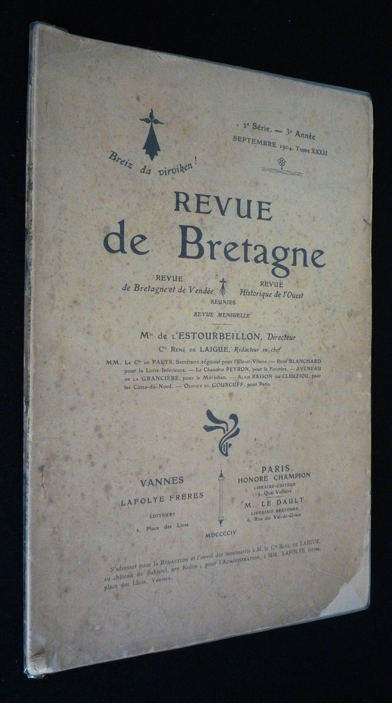 Revue de Bretagne - 2e série, 3e année - Septembre 1904, Tome XXXII