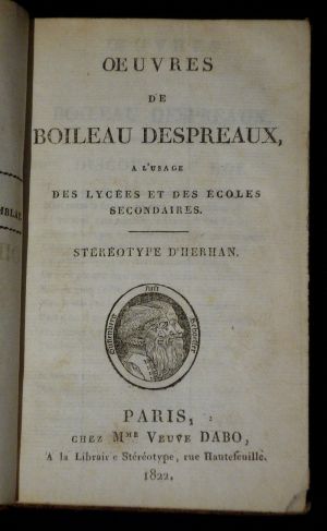 Oeuvres de Boileau Despréaux à l'usage des lycées et des écoles secondaires