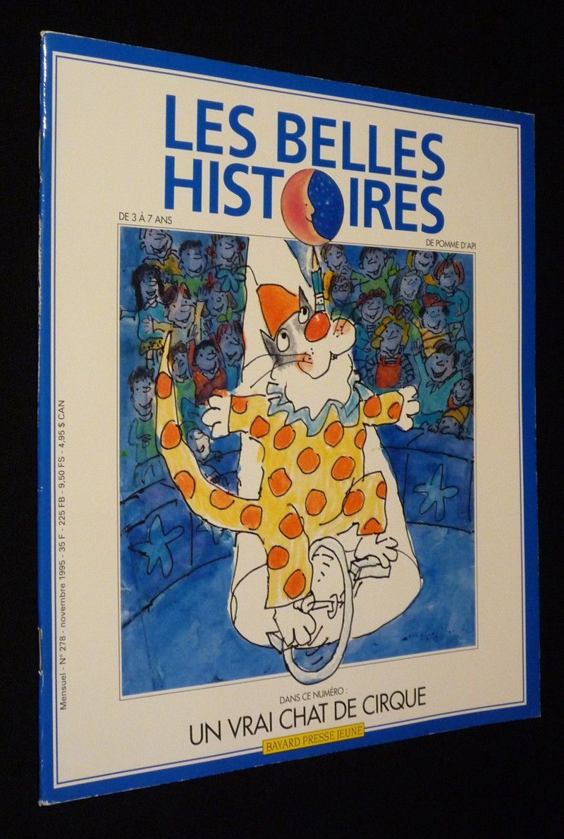 Les Belles histoires (n°278, novembre 1995) : Un vrai chat de cirque