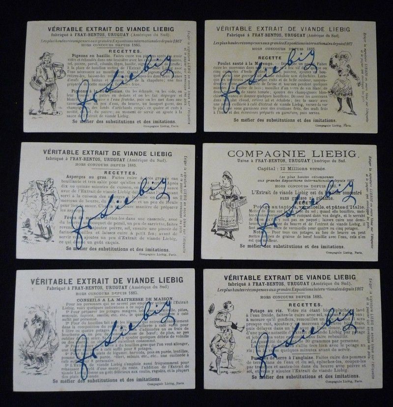 6 chromos Liebig : Opéra (série complète)