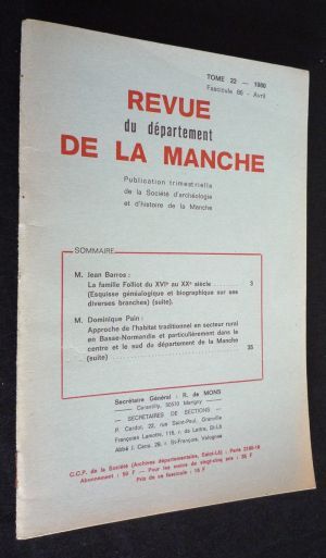 Revue du département de la Manche (Tome 22, fascicule 86 - avril 1980)