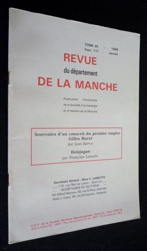 Revue du département de la Manche (Tome 30, fascicule 117 - janvier 1988)