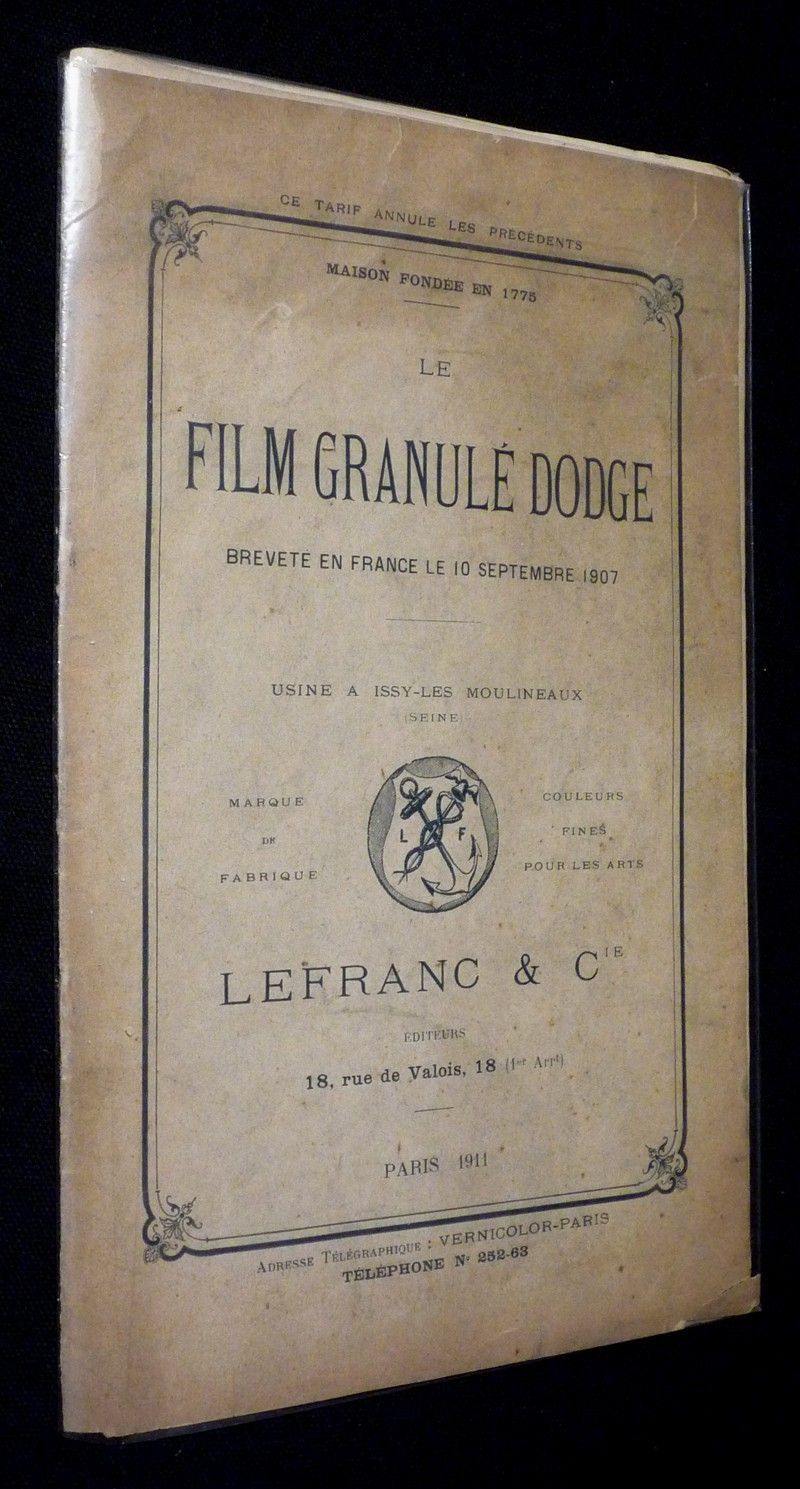 Le Film granulé Dodge, breveté en France le 10 septembre 1907