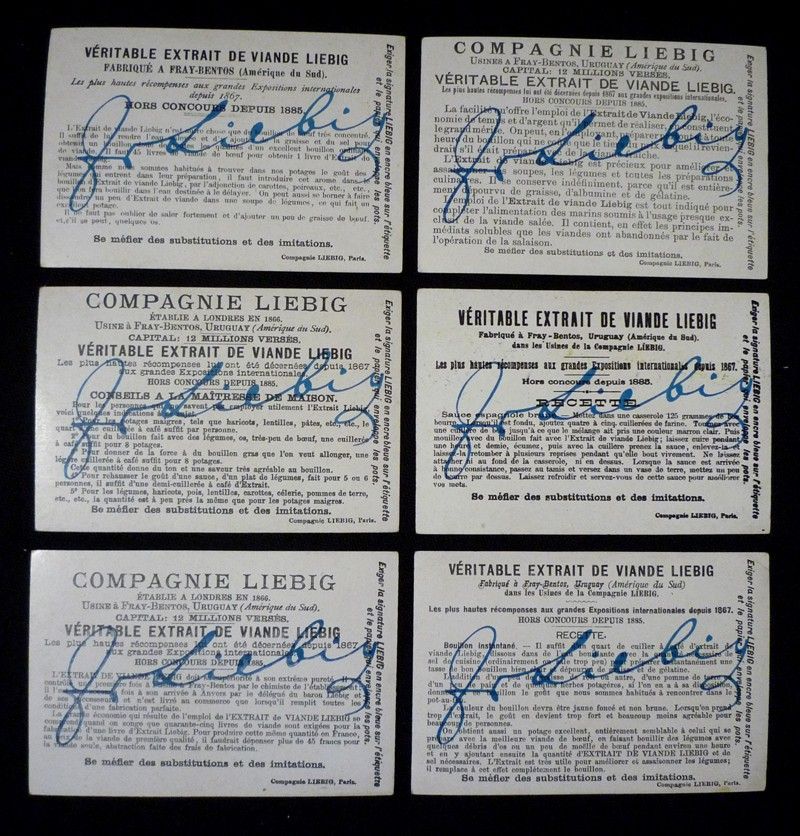 6 chromos Liebig : Asraël (série complète)