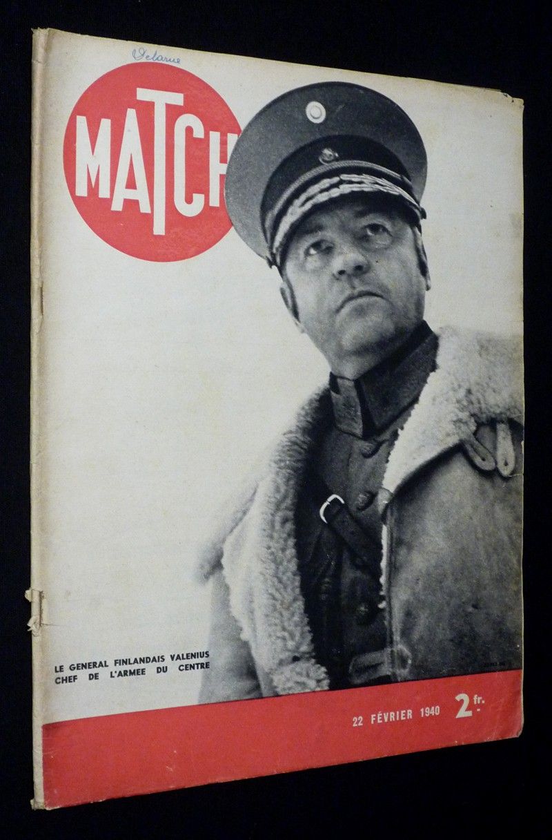 Match (n°86 - 22 février 1940) : Le Général finlandais Valenius, chef de l'Armée du Centre