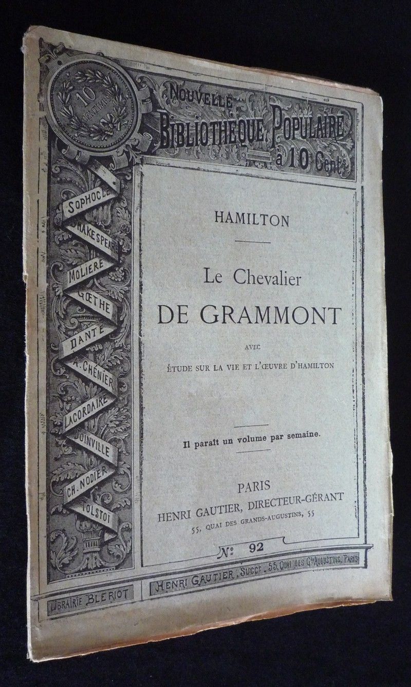 Le Chevalier de Grammont avec étude sur la vie et l'oeuvre de Hoffmann