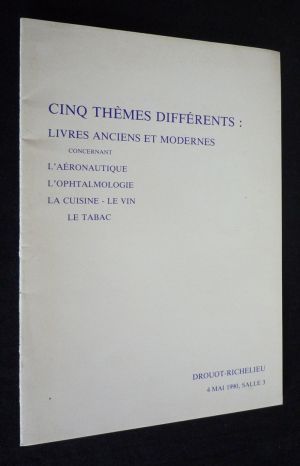 Laurin - Guilloux - Buffetaud - Tailleur : Vente à Paris, Drouot-Richelieu, 4 mai 1990. Cinq thèmes différents : livres anciens et modernes concern