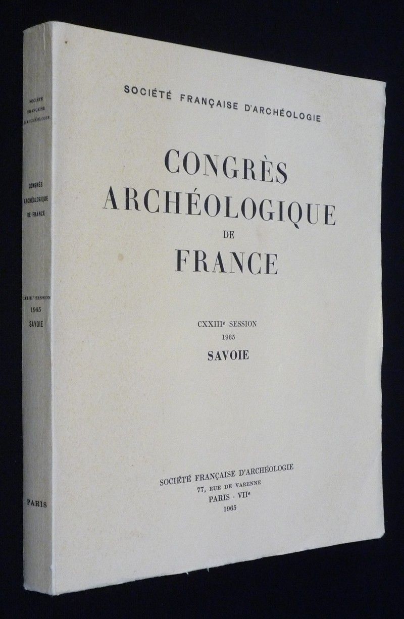 Congrès archéologique de France : Savoie