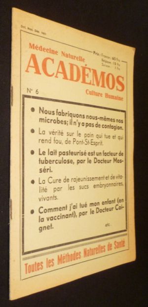 Académos (médecine naturelle) n°6