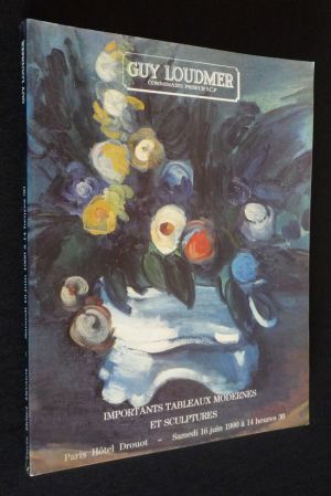Importants tableaux modernes et sculptures : Paris-Hôtel Drouot - Samedi 16 juin 1990 à 14 heures 30