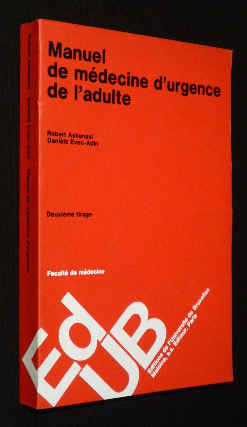 Manuel de médecine d'urgence de l'adulte