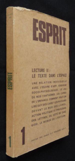 Esprit (janvier 1976). Lecture II : le texte dans l'espace