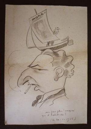 Caricature de Jean de Lascoumette par Pellos