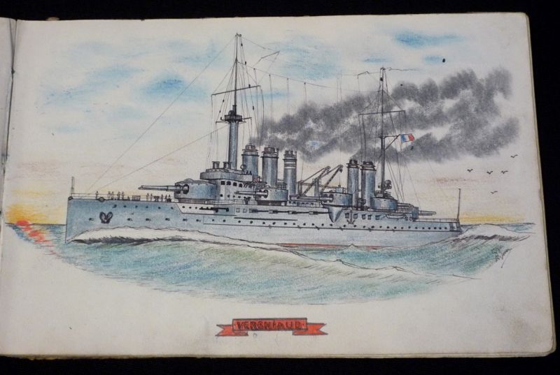 Marine française : unités de combat de 1910 : 62 dessins de R. Josse