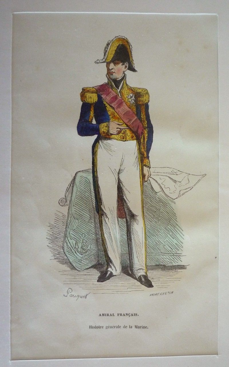 Gravure de Pauquet : Amiral français
