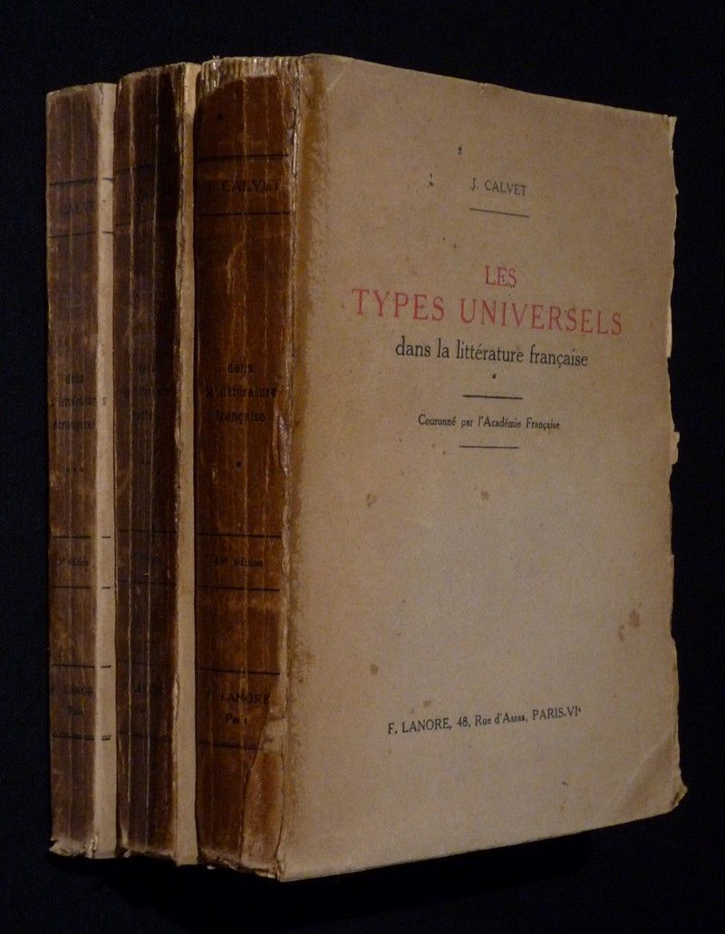Les Types universels dans la littérature française (3 volumes)