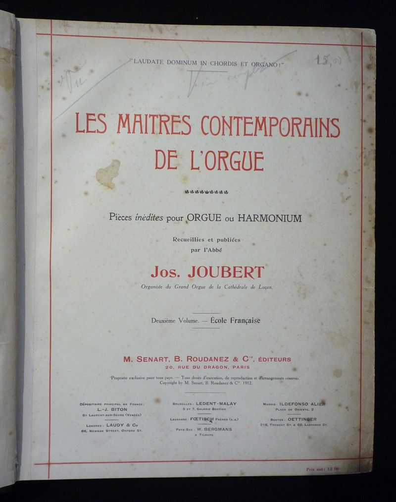 Les Maîtres contemporains de l'orgue : pièces inédites pour orgue ou harmonium (vol. 2 et 4)