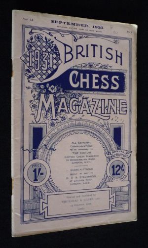 British Chess Magazine (Vol. LI - n°9 - September 1931)