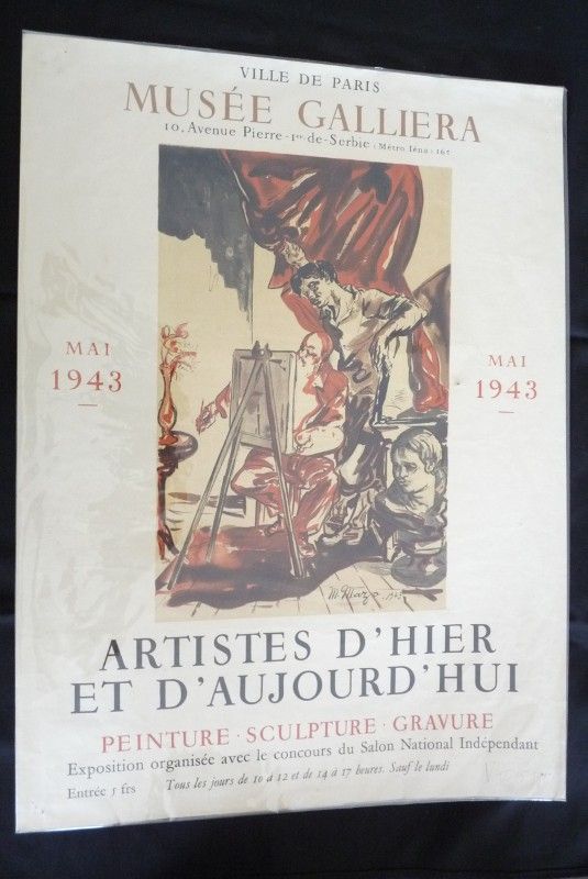 Artistes d'hier et d'aujourd'hui (affiche 47 x 64,5 cm.)