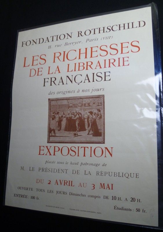 Les richesses de la librairie française (affiche 38 x 49,5 cm.)