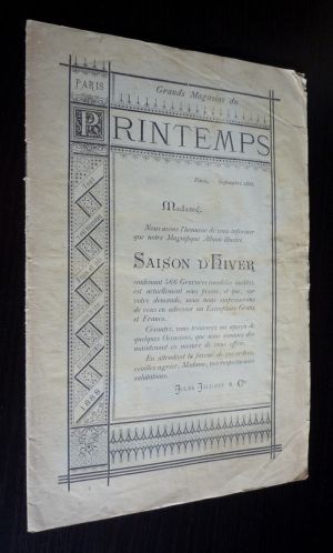 Catalogue des Grands Magasins du Printemps, saison d'hiver 1888