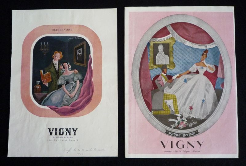 Lot de 2 publicités pour les parfums VIGNY