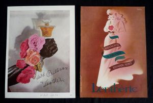 Lot de 2 publicités pour les parfums Lenthéric