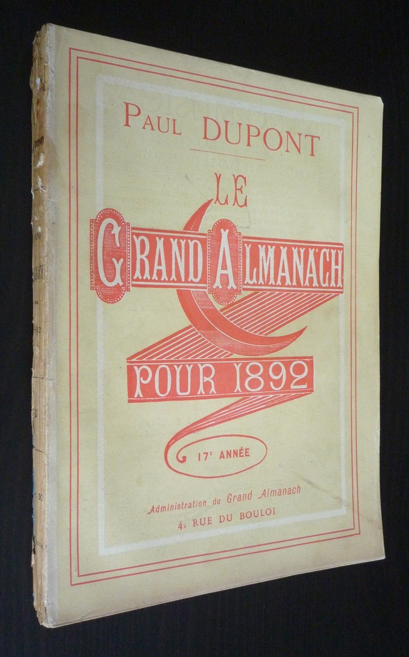 Le Grand Almanach, conseiller des familles pour 1892 (17e année)