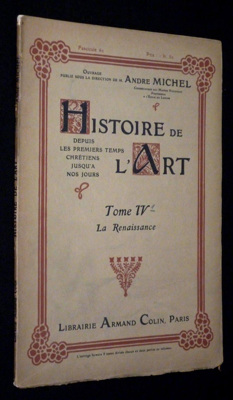Histoire de l'art, Tome IV : La Renaissance (Fascicule n°62)