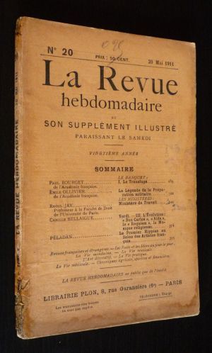 La Revue hebdomadaire (20e année, n°20, 20 mai 1911) et son supplément illustré L'Instantané 