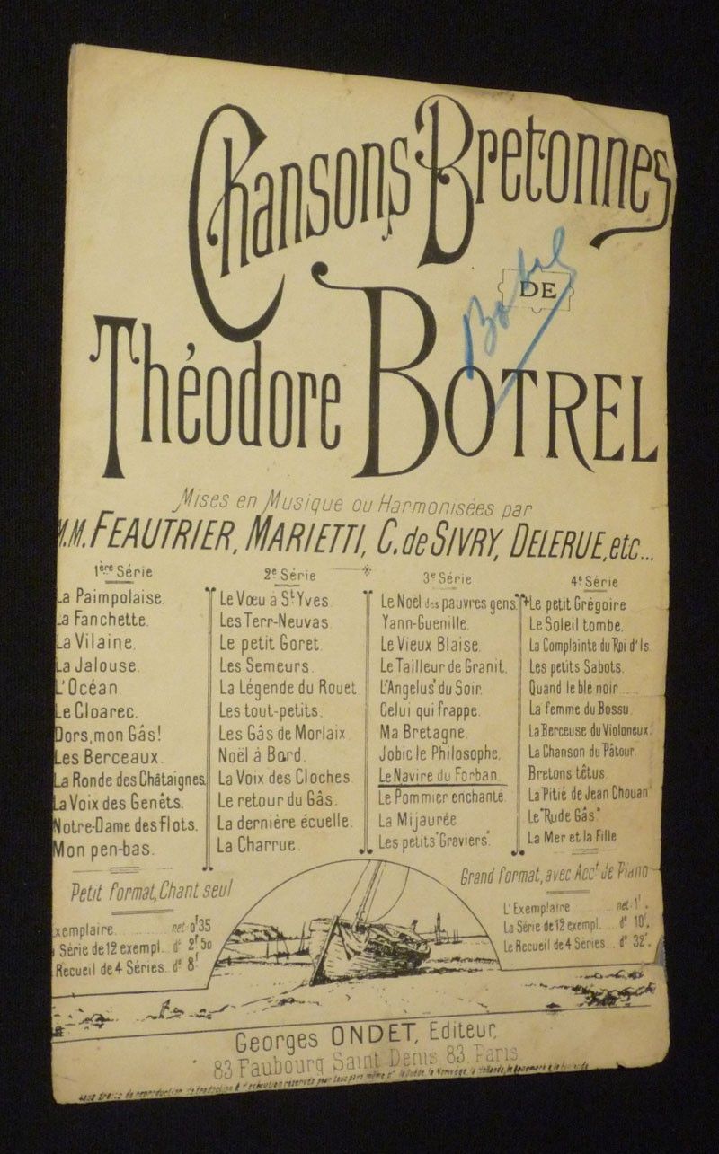 Chansons bretonnes de Théodore Botrel, 3e série : Le Navire du Forban