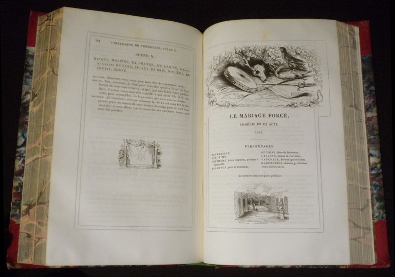 Oeuvres de Molière, précédées d'une notice sur sa vie et ses ouvrages par M. Sainte-Beuve (2 volumes)