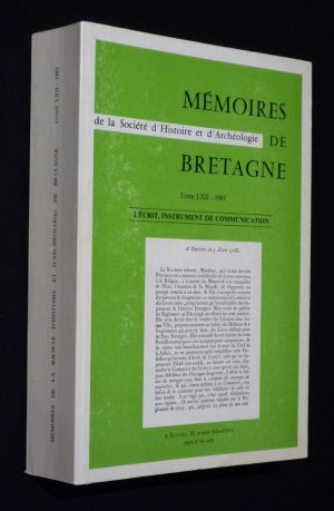Mémoires de la Société d'Histoire et d'Archéologie de Bretagne, Tome LXII (1985)