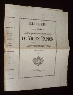 Bulletin de la Société archéologique, historique et artistique Le Vieux Papier : chemise pour relier le Tome 11