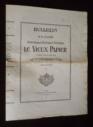 Bulletin de la Société archéologique, historique et artistique Le Vieux Papier : chemise pour relier le Tome 10