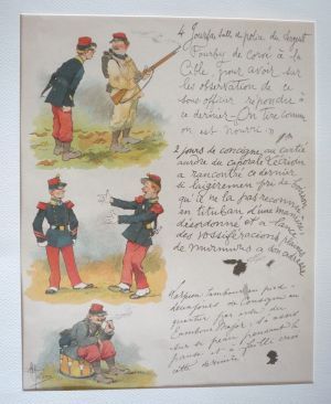 Illustration d'Albert Guillaume : Mon Sursis