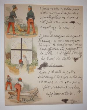 Illustration d'Albert Guillaume : Mon Sursis