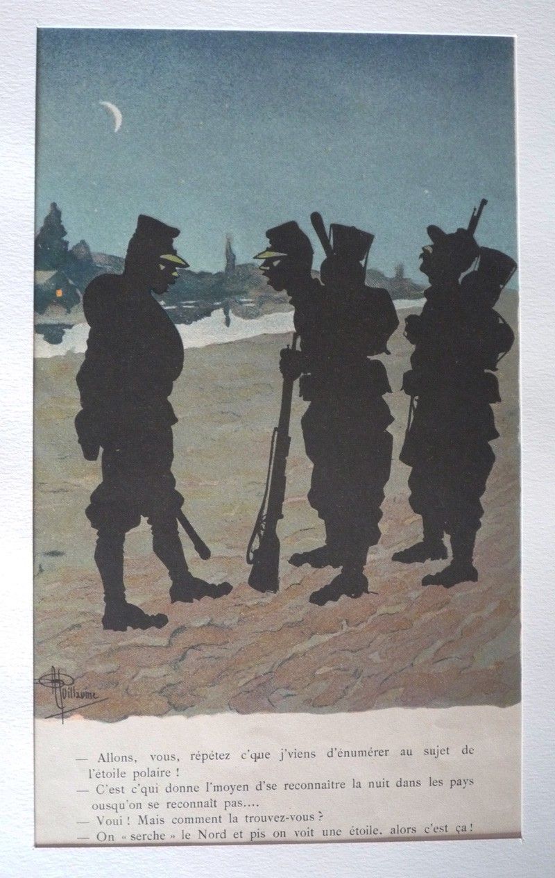 Illustration d'Albert Guillaume : Orientation nocturne (Mon Sursis)