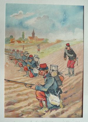 Illustration d'Albert Guillaume : Simulacre (Mon Sursis)