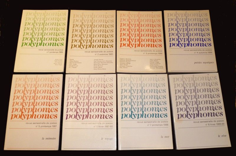 Polyphonies, revue trimestrielle de poésie (du n°1 au n°20)