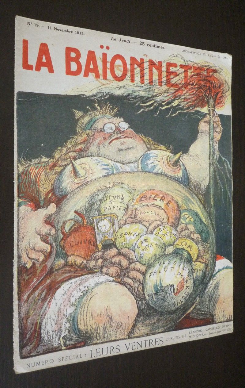 La Baïonnette (n°19, 11 novembre 1915) : Leurs ventres (numéro spécial)