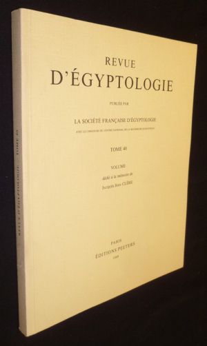 Revue d'égyptologie, Tome 40