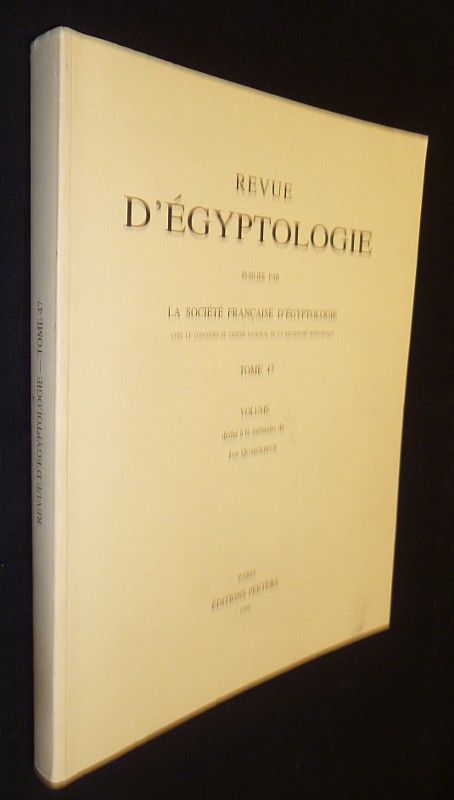 Revue d'égyptologie, Tome 47