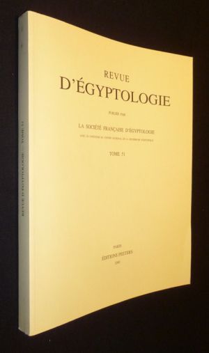 Revue d'égyptologie, Tome 51